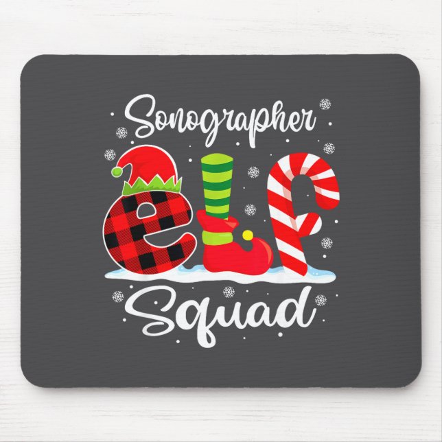 Squad X mas Elf Sonographer Matching Mouse Pad (Front)