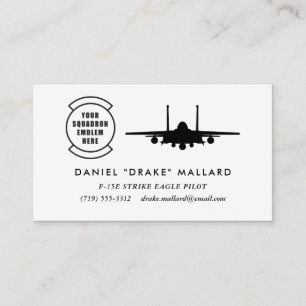 Squadron Patch F-15E Strike Eagle Pilot Business Card