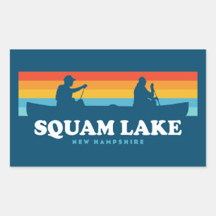 Squam Lake New Hampshire Canoe Rectangular Sticker