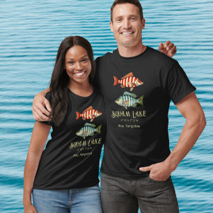 Squam Lake New Hampshire NH nautical fish clothing T-Shirt