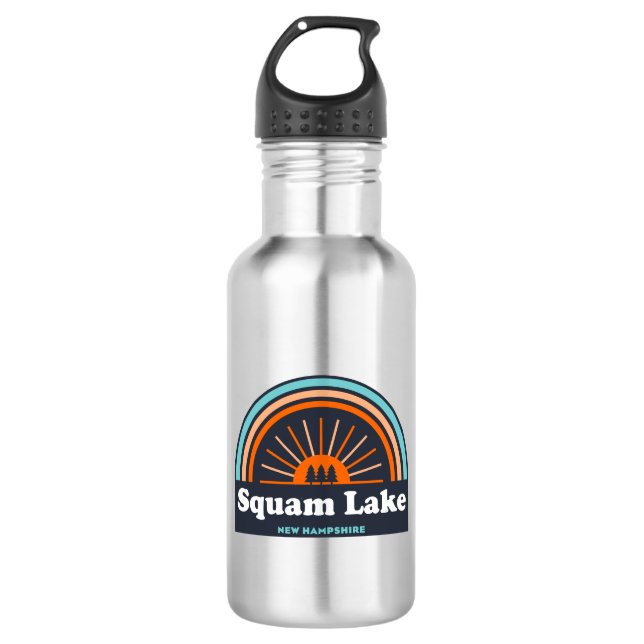 Squam Lake New Hampshire Rainbow 532 Ml Water Bottle (Front)