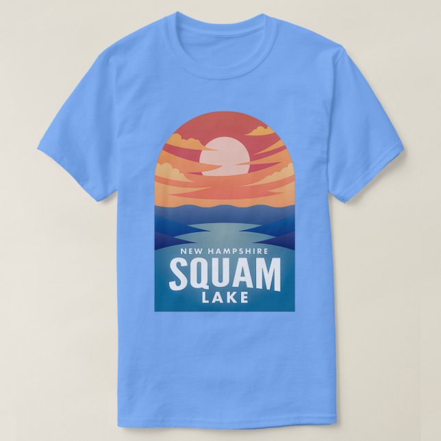 Squam Lake NH Retro Sunset  T-Shirt (Design Front)