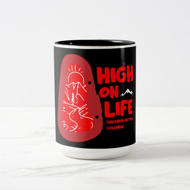 Squamish Alpinism Canada Two-Tone Coffee Mug (Center)
