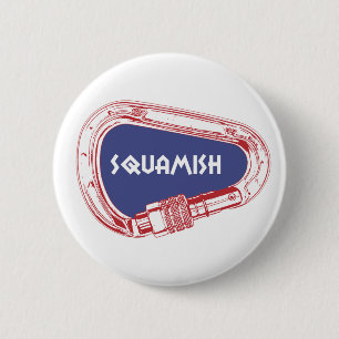 Squamish Climbing Carabiner 6 Cm Round Badge