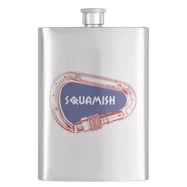 Squamish Climbing Carabiner Hip Flask (Front)