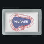 Squamish Climbing Carabiner Rectangular Belt Buckle<br><div class="desc">Perfect granite and easily accessible - two things climbers love. Squamish has it all,  short routes and multipitch,  and it's so close to Vancouver.</div>