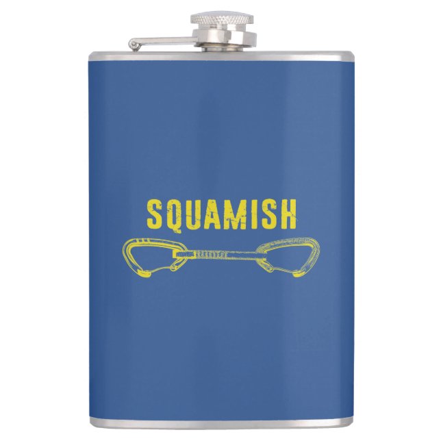 Squamish Climbing Quickdraw Hip Flask (Front)
