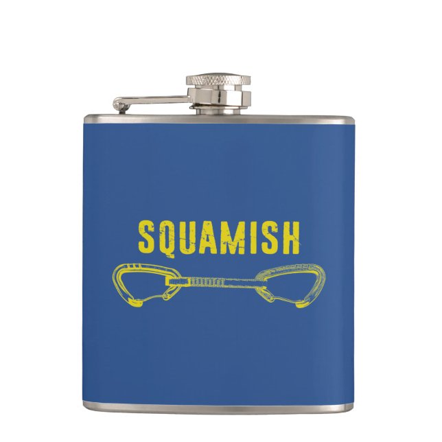 Squamish Climbing Quickdraw Hip Flask (Front)