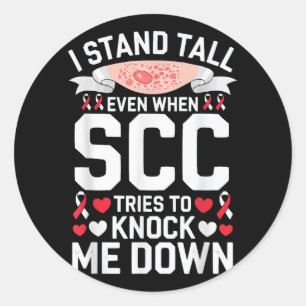Squamous Cell Carcinoma Adenocarcinoma Skin Cancer Classic Round Sticker