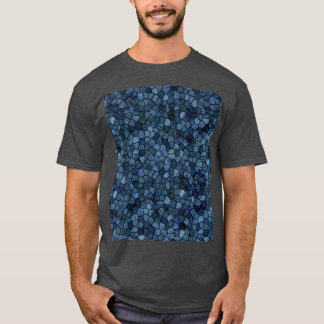 Squamous Scaly Pattern In Midnight Blue  T-Shirt