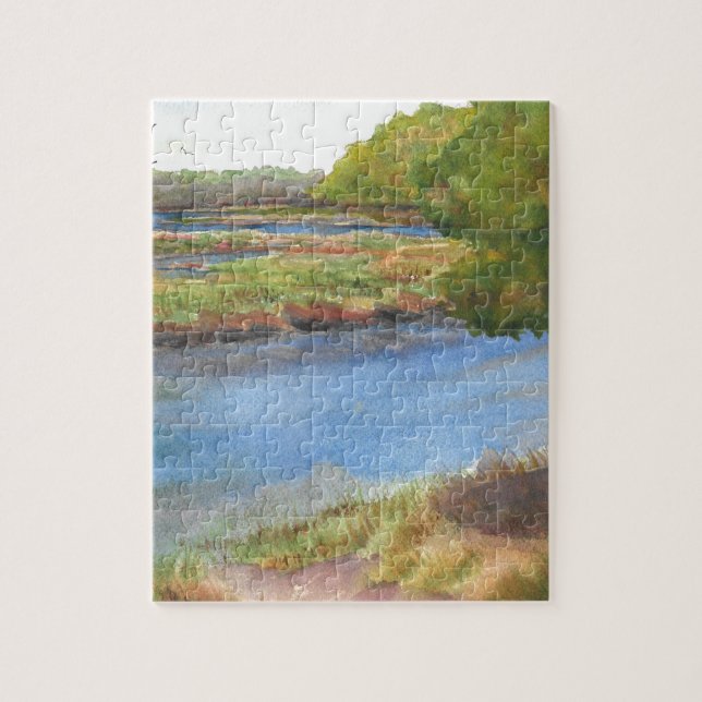 squamscott river at newfields july 31 2015 jigsaw puzzle (Vertical)