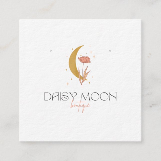 Square, 6.4 cm x 6.4 Earring Card (Front)