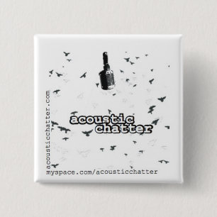 Square Acoustic Chatter 15 Cm Square Badge