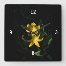 Square Acrylic Glacier Lily Clock