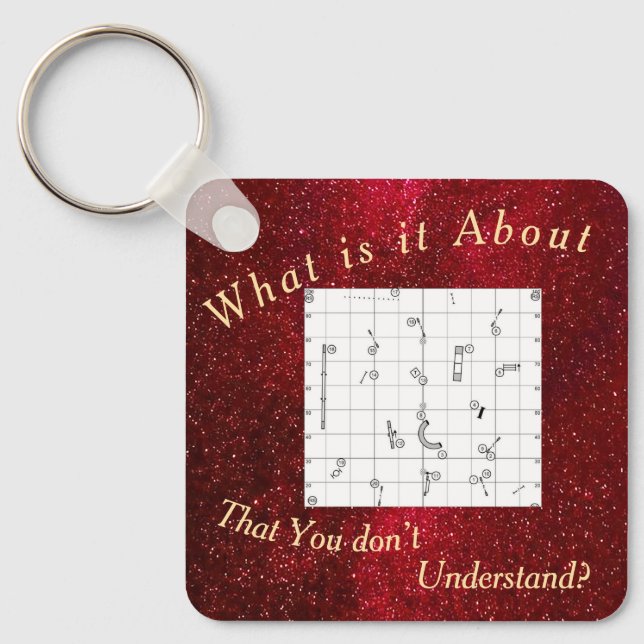 Square Agility Course Themed Keychain (Front)