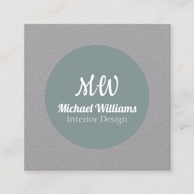Square and circle cover square business card (Front)