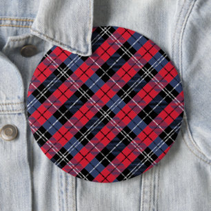 Square and colour 6 cm round badge