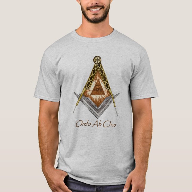 Square and Compass All Seeing Eye T-Shirt (Front)
