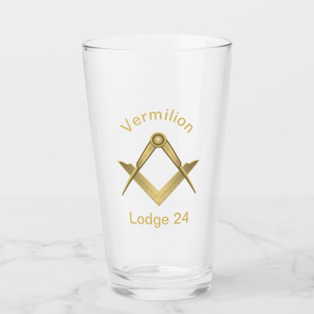 Square and Compass Glass (Front)