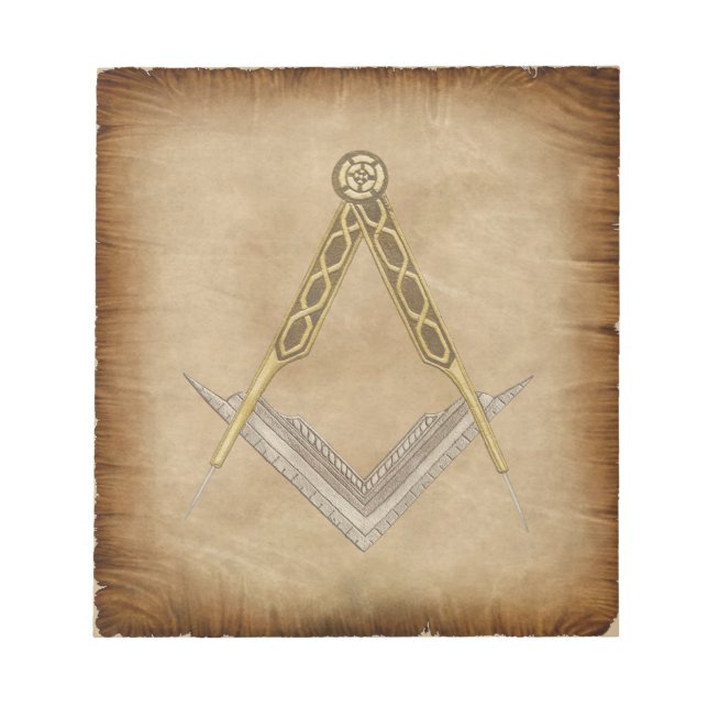 Square and Compass Notepad (Front)