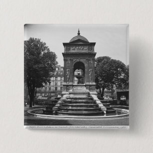 Square and fountain of Innocents, 1547 15 Cm Square Badge