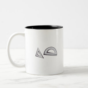 Square and Protractor Two-Tone Coffee Mug