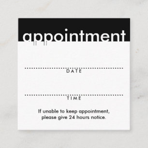 square appointment card