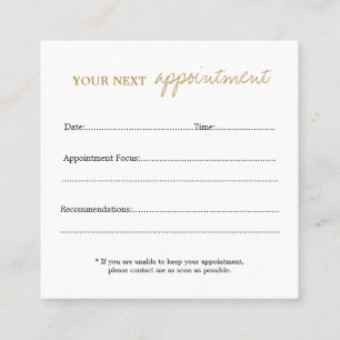 Square Appointment & Recommendations Card