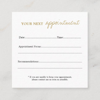Square Appointment & Recommendations Card