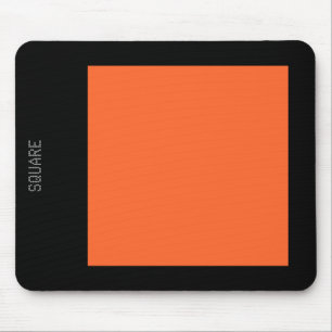 Square - Autumn Orange and Black Mouse Pad