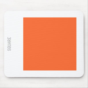 Square - Autumn Orange and White Mouse Pad
