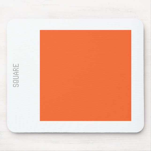 Square - Autumn Orange and White Mouse Pad (Front)
