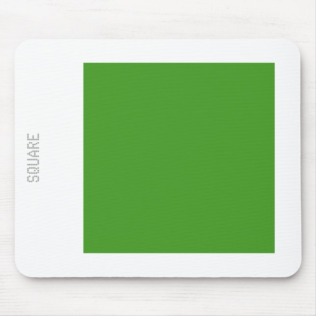 Square - Avocado Green and White Mouse Pad (Front)
