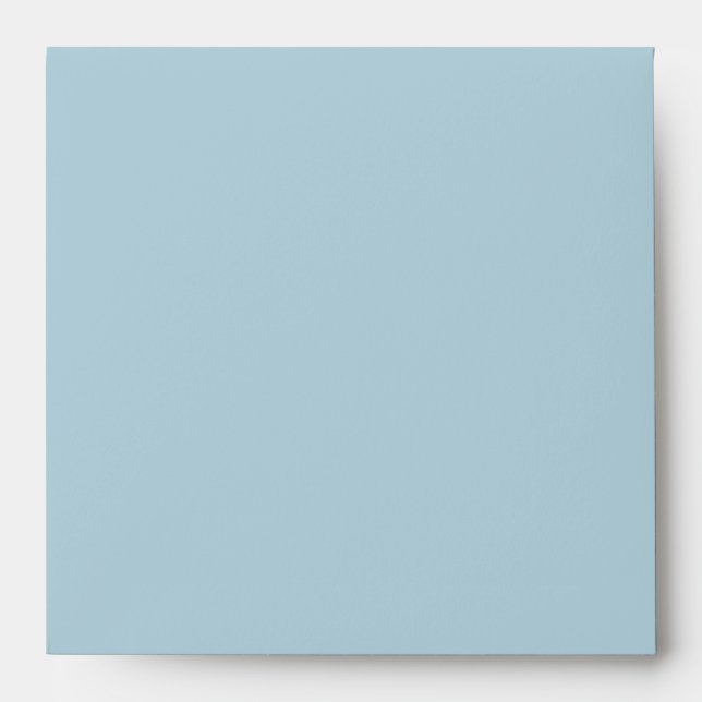 Square Baby Blue Linen Envelopes (Front)