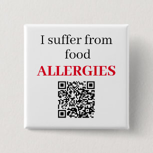Square Badge - I Suffer From Food Allergies QRCode