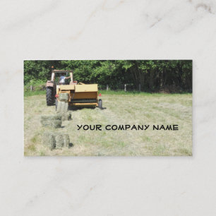 Square baler business card