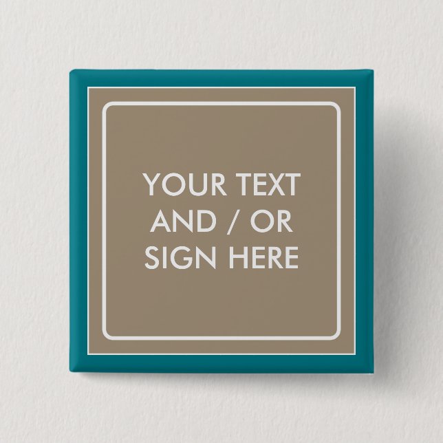 Square Banner stone + your backg. & ideas 15 Cm Square Badge (Front)