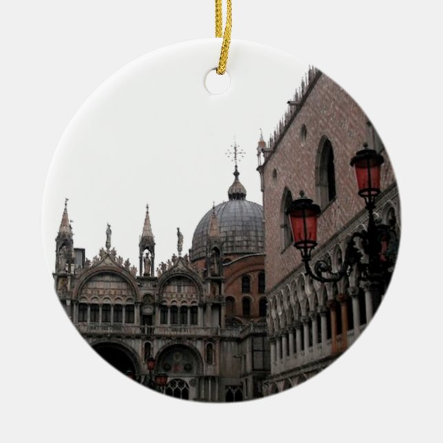 Square & Basilica of St Mark Ceramic Ornament (Front)