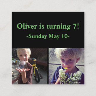 Square birthday invitations (pack of 100)