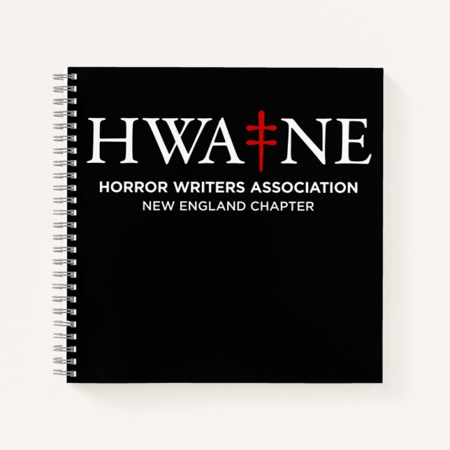 Square Black HWA-NE notebook for events 6/25 (Front)