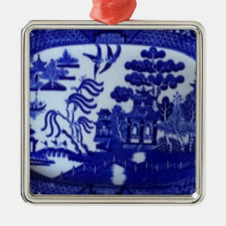 Square Blue Willow Ornament Lights Up Your Tree