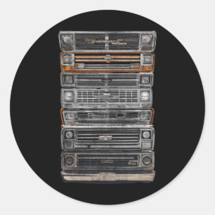 Square Body Truck An American Legend Clic Truck Sl Classic Round Sticker