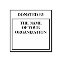Square book donation stamp