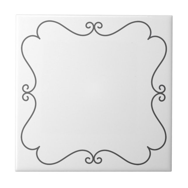 Square Border Ceramic Tile (Front)