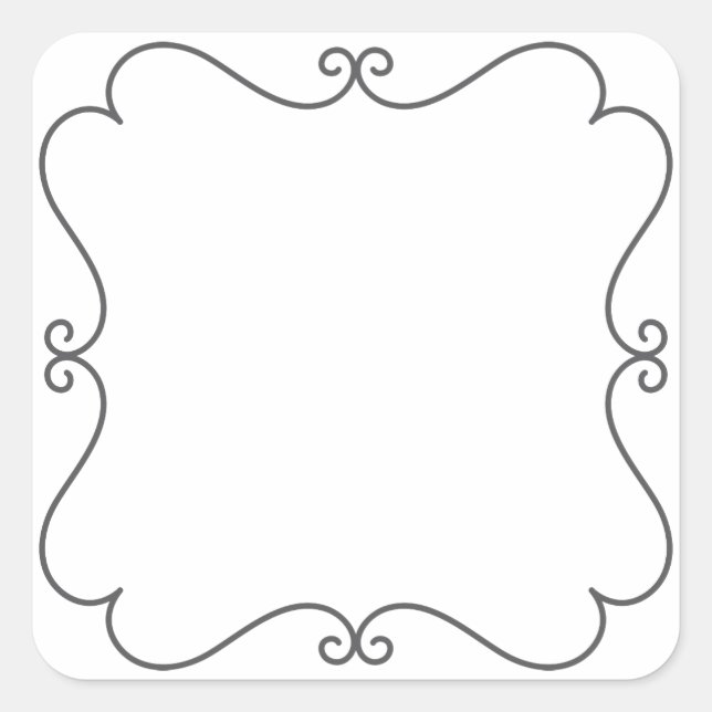 Square Border Sticker (Front)