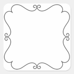 Square Border Sticker