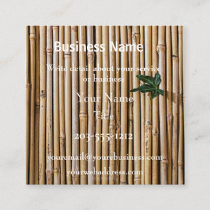 Square Business Card -  Bamboo  - HAMbyWG
