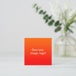 Square Business Cards Orange-Red