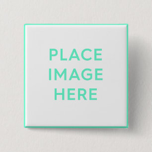 Square Button, 2 Inch - Souvenir Gift Design 15 Cm Square Badge