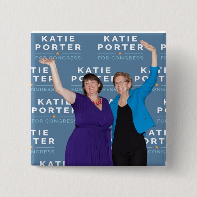 Square button Katie Porter for congress (Front)